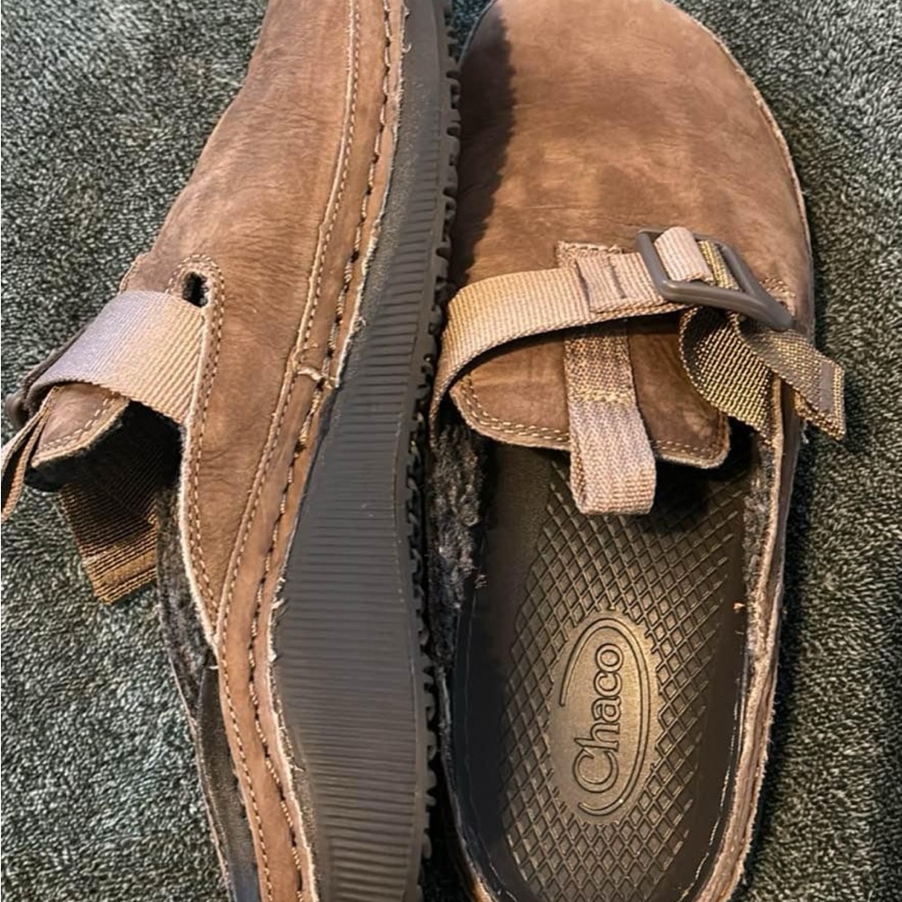 Chaco Brown Suede Slip-On Clog Mules - Picture 2 of 3